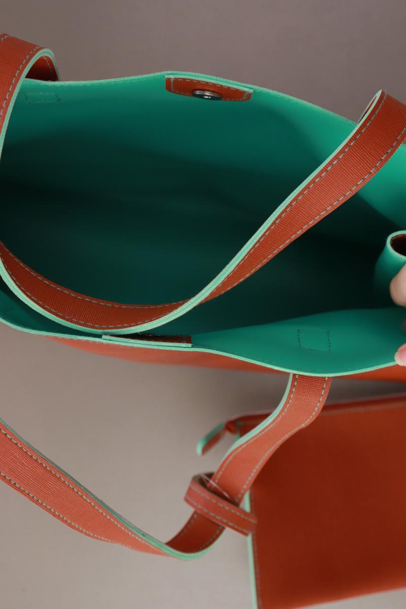 Remember Henkeltasche braun aus Kunstleder