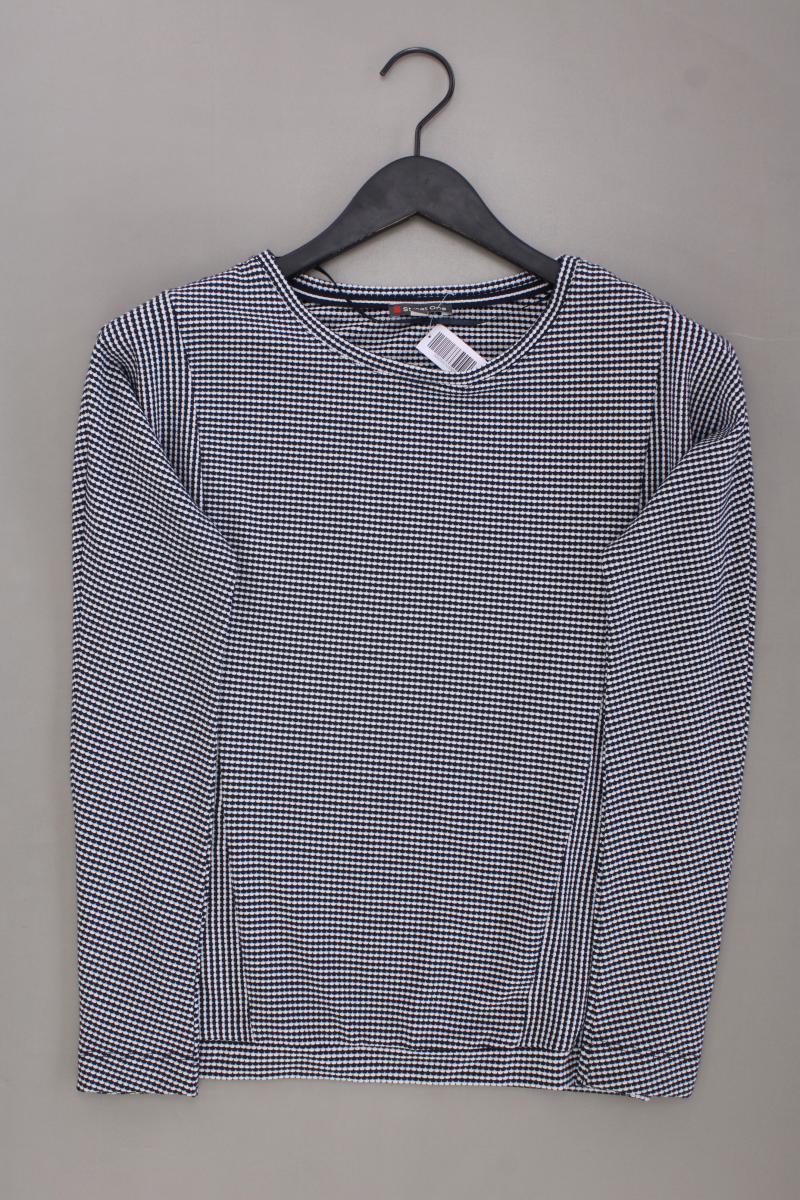 Street One Longsleeve-Shirt Gr. 34 geometrisches Muster Langarm blau aus Viskose