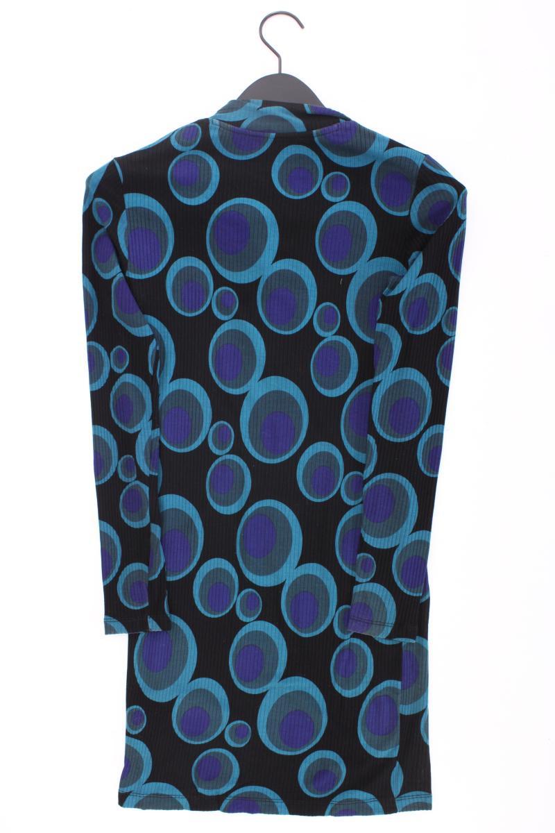 Desigual Langarmkleid Gr. S gepunktet blau aus Viskose