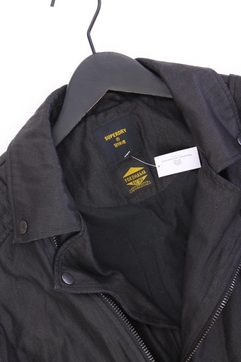 Superdry Bikerjacke für Herren Gr. M schwarz aus Baumwolle