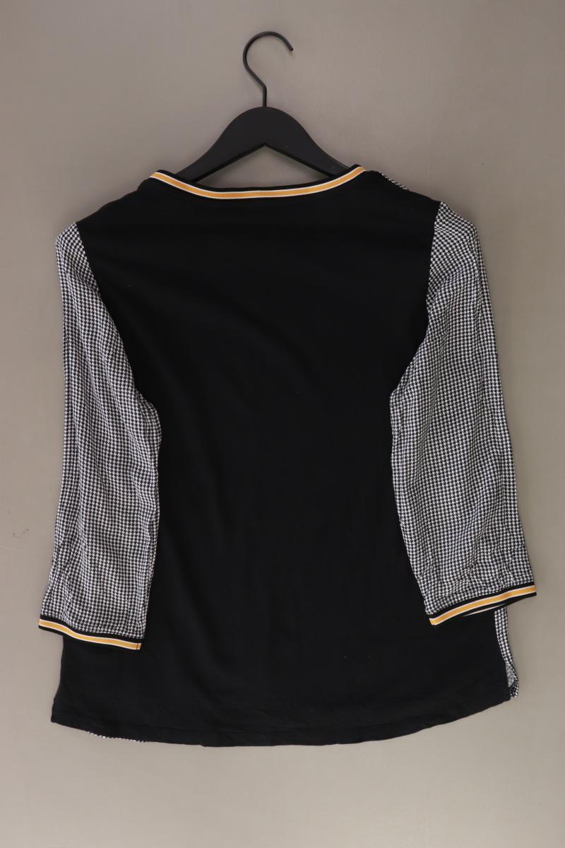Tom Tailor Regular Bluse Gr. M hahnentritt 3/4 Ärmel grau aus Baumwolle