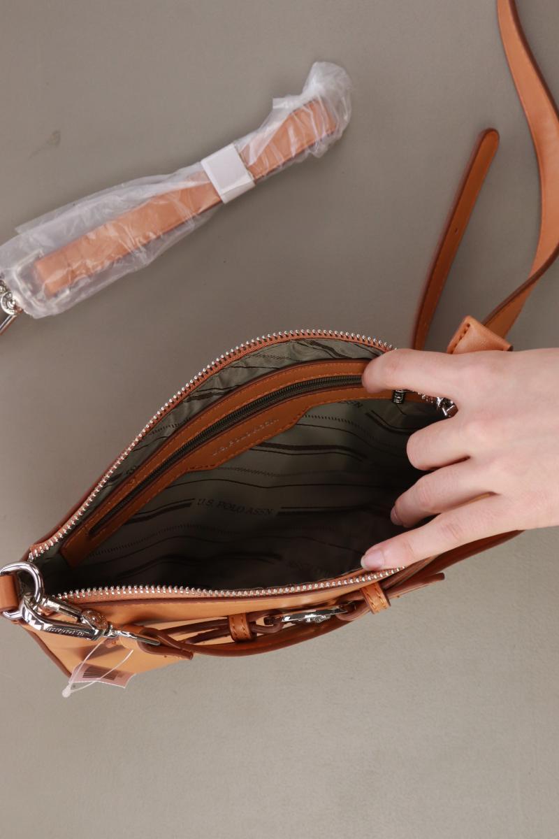 U.S. Polo Assn Umhängetasche braun aus Kunstleder