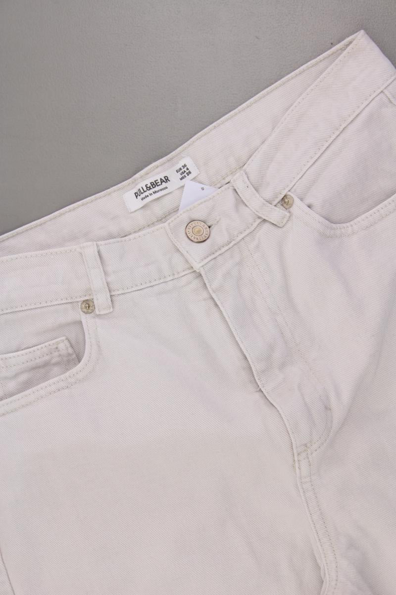 Pull&Bear 7/8 Jeans Gr. 34 creme aus Baumwolle