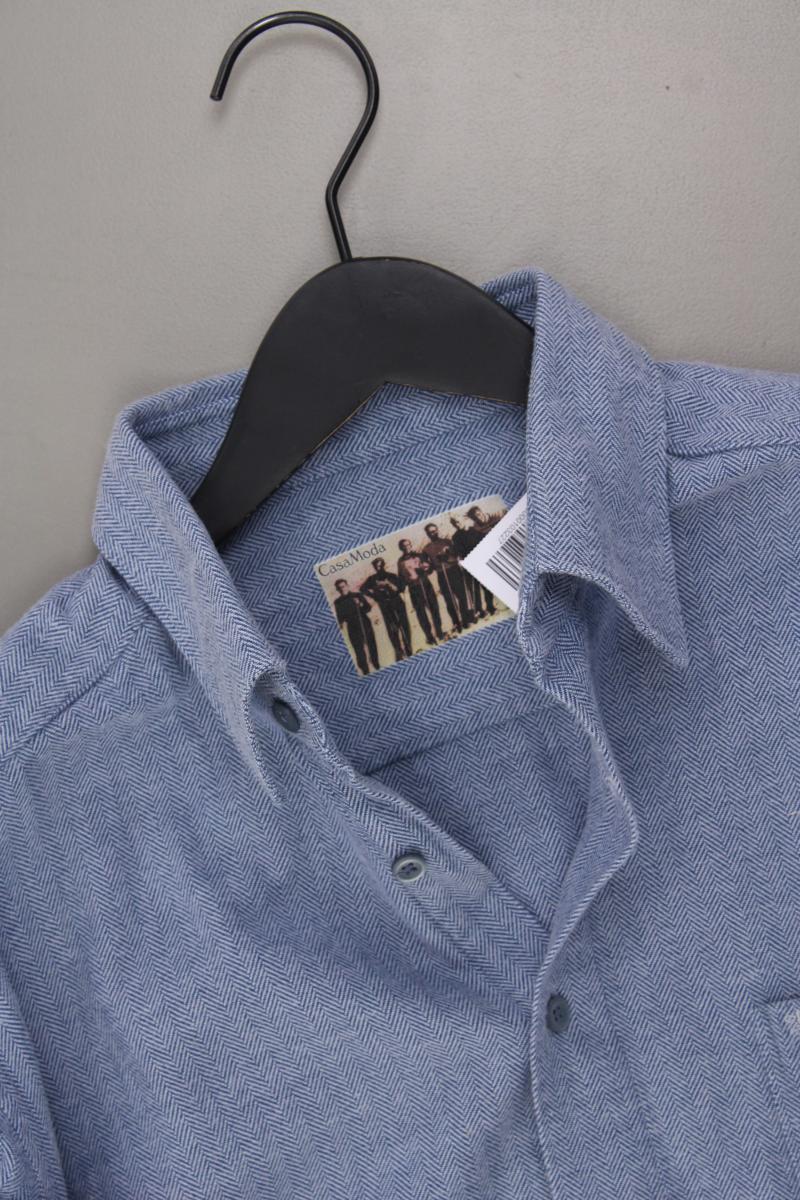 Casa Moda Langarmhemd für Herren Gr. Hemdgröße 39/40 blau aus Baumwolle