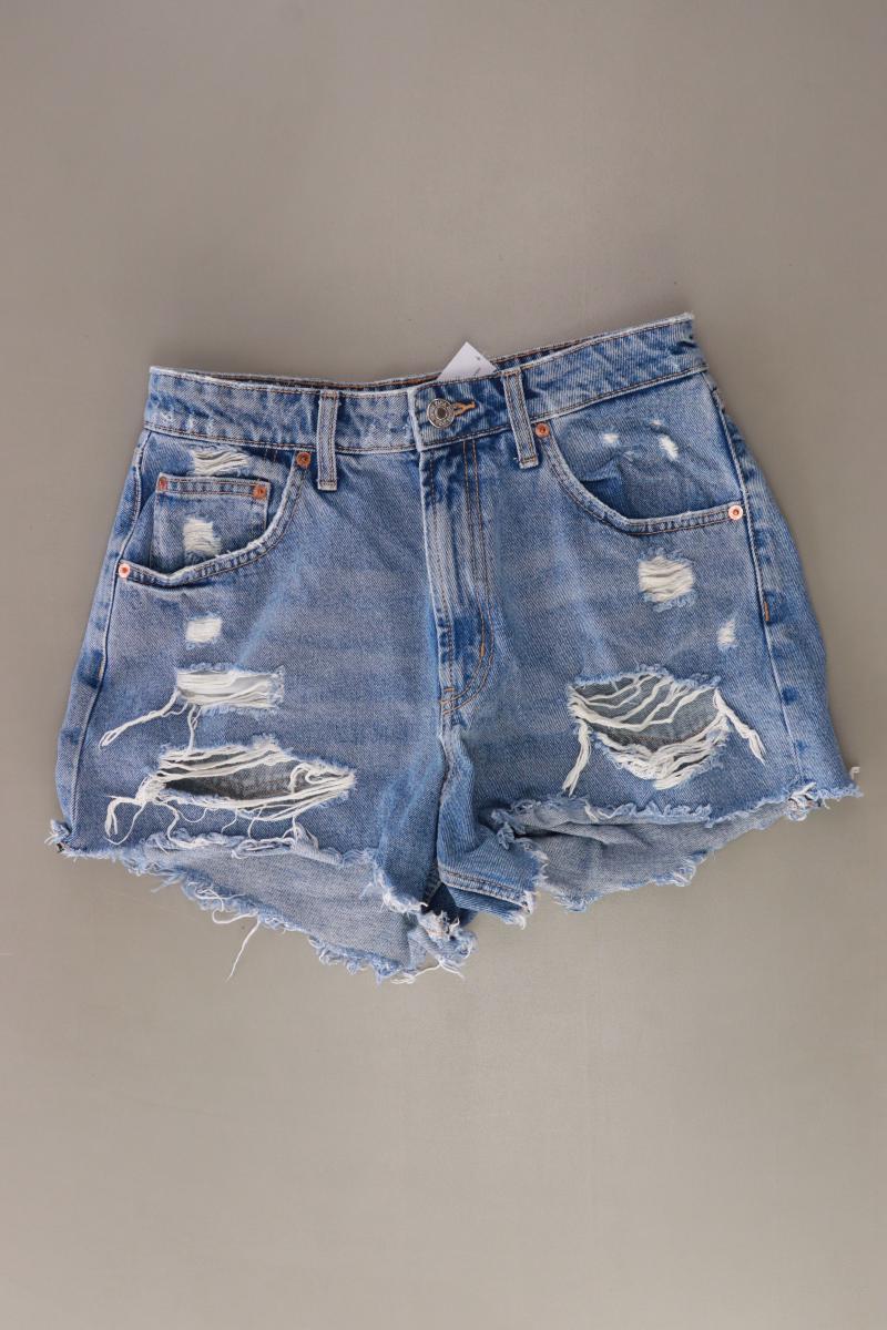 Zara Jeansshorts Gr. 38 blau aus Baumwolle