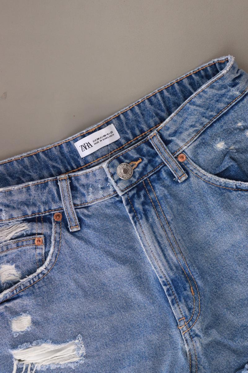 Zara Jeansshorts Gr. 38 blau aus Baumwolle