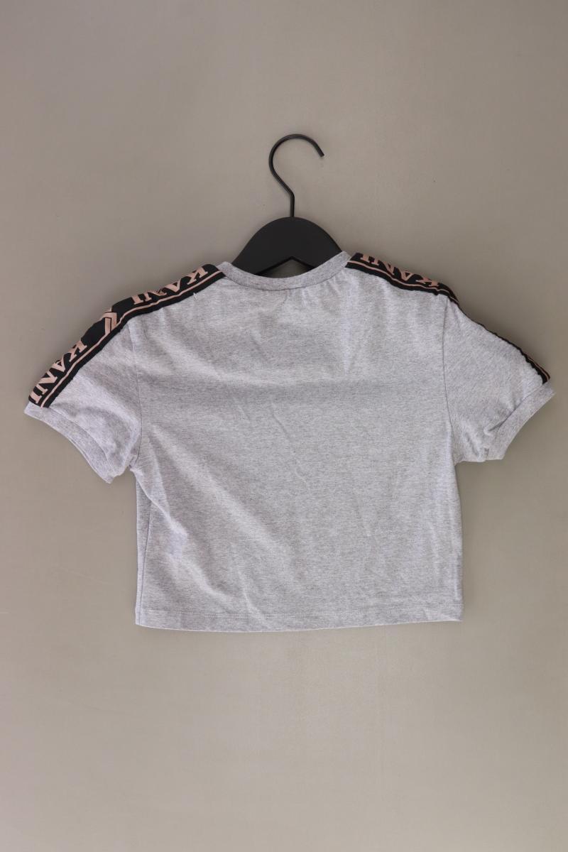 KARL KANI Cropped Shirt Gr. S Kurzarm grau aus Baumwolle