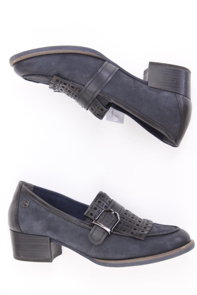 Tamaris Pumps Gr. 37 blau aus Leder