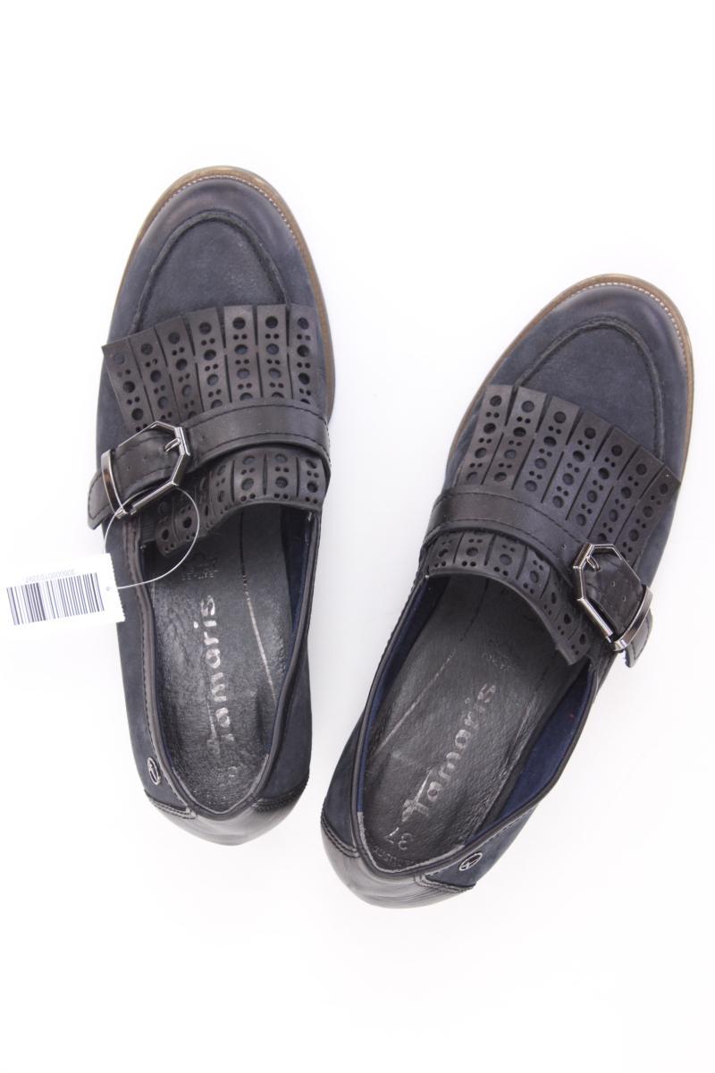 Tamaris Pumps Gr. 37 blau aus Leder