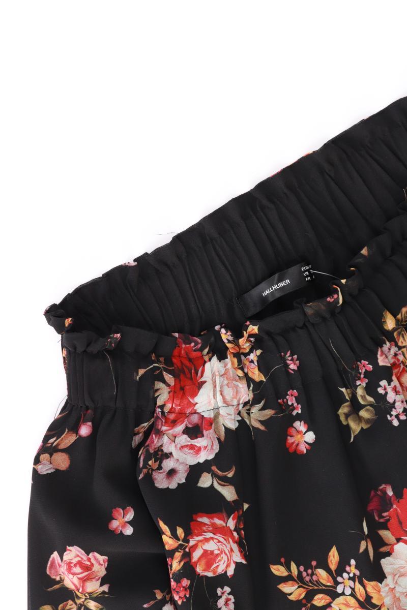 Hallhuber Stretchrock Gr. 40 mit Blumenmuster schwarz aus Polyester