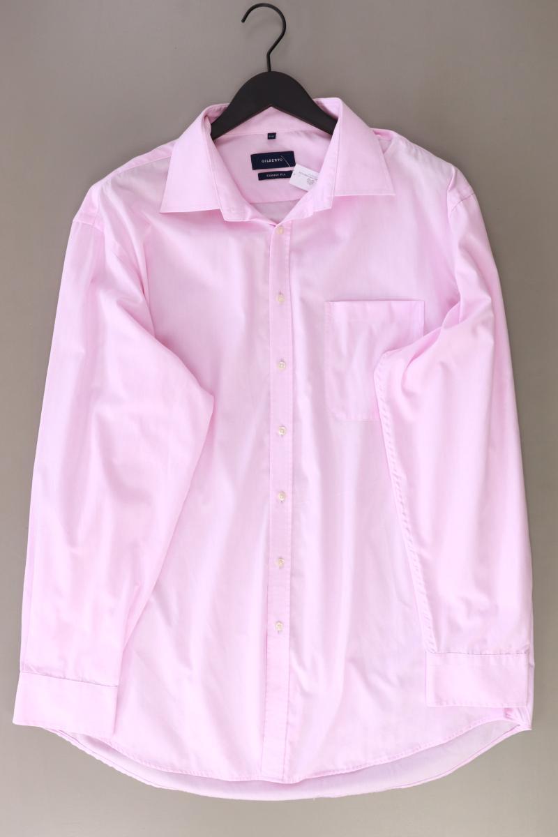 Gilberto Langarmhemd für Herren Gr. Hemdgröße 45/46 rosa aus Baumwolle