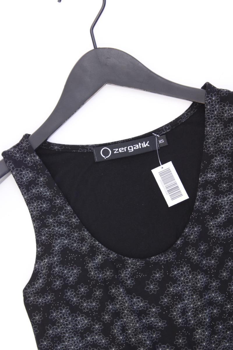 Zergatik Kleid Gr. XS mit Blumenmuster Träger schwarz aus Viskose