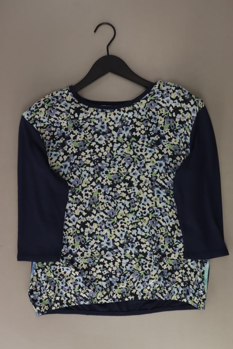 Le Comte Printshirt Gr. 38 mit Blumenmuster 3/4 Ärmel blau
