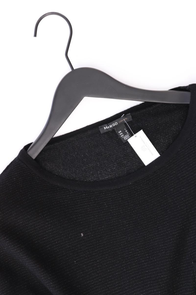 Mango Pullover mit Glitzer Gr. L schwarz aus Polyester