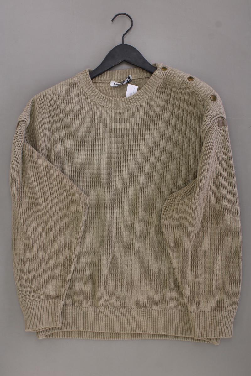 Carlo Colucci Grobstrickpullover für Herren Gr. 54 Vintage braun aus Baumwolle