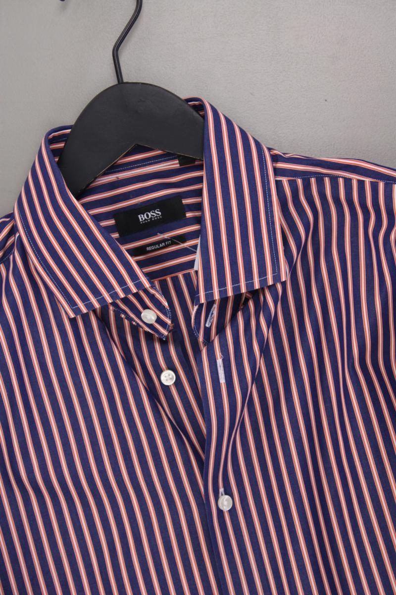 BOSS by Hugo Boss Langarmhemd für Herren Gr. Hemdgröße 43 gestreift mehrfarbig