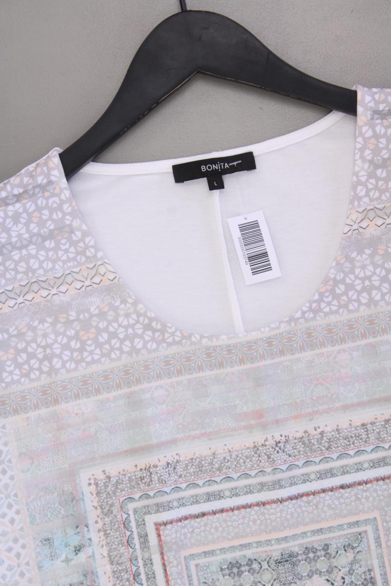 Bonita Kurzarmbluse Gr. L blau aus Polyester