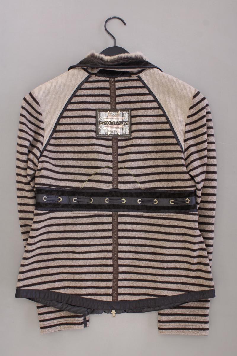 Sportalm Strickjacke Gr. 36 gestreift Langarm braun aus Wolle