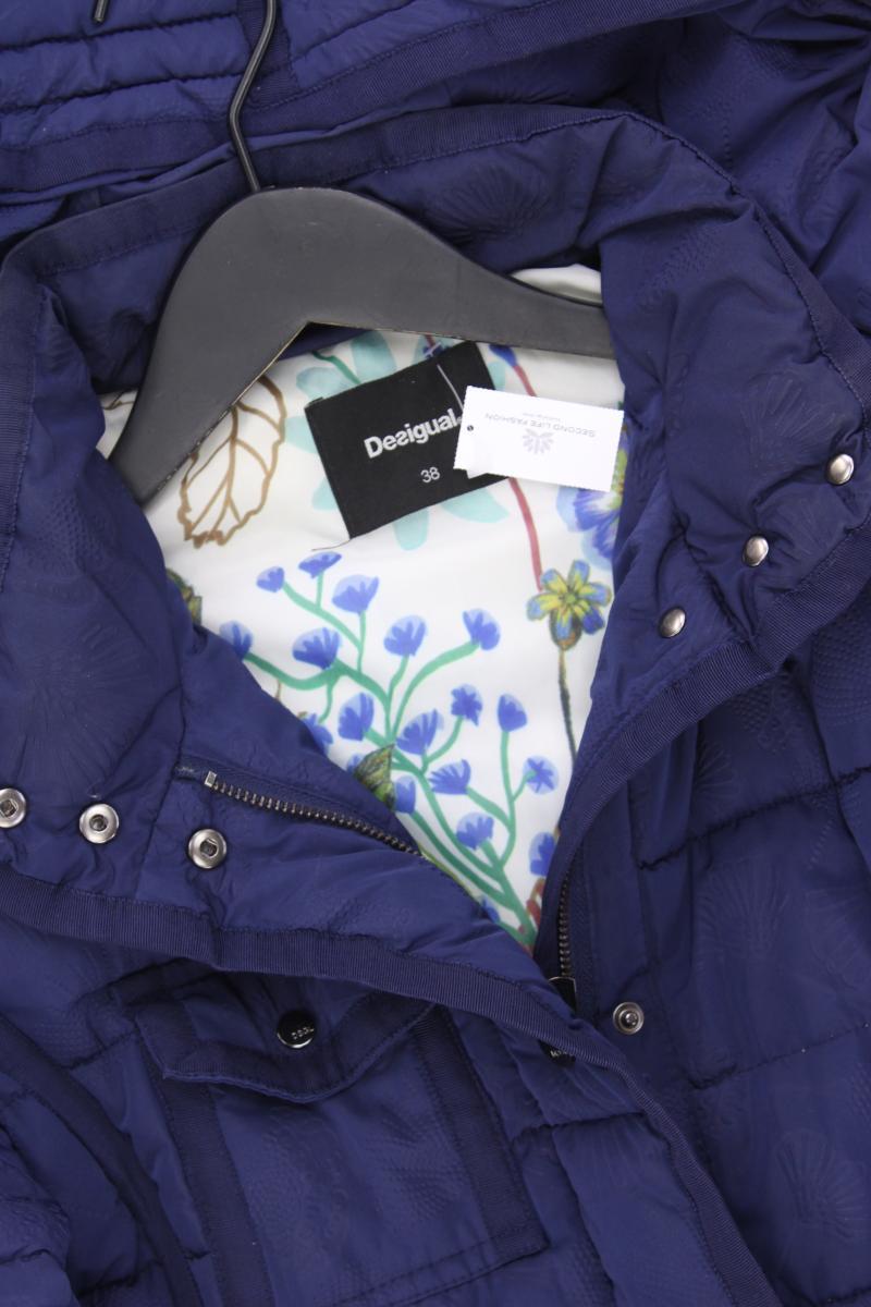 Desigual Kapuzenmantel Gr. 38 blau aus Polyester