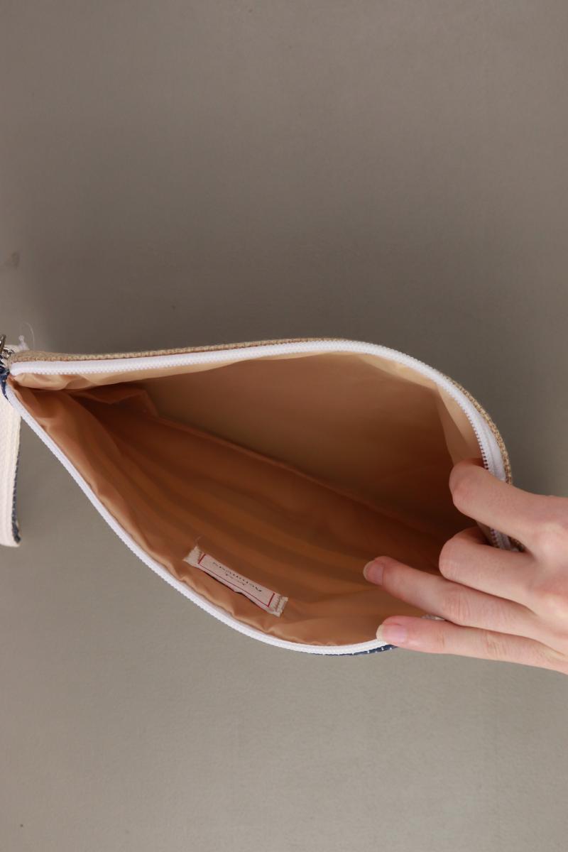 Pouch gestreift blau