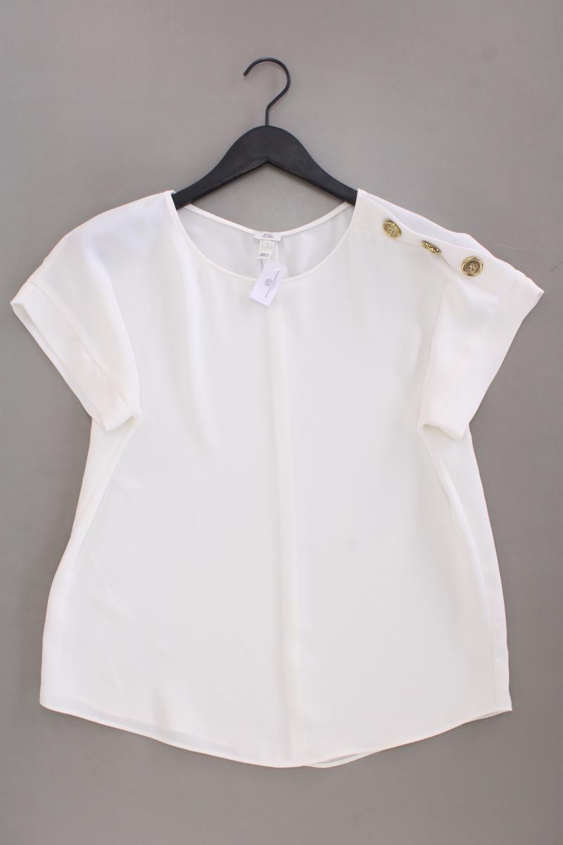 River Island Kurzarmbluse Gr. 38 neuwertig creme aus Polyester
