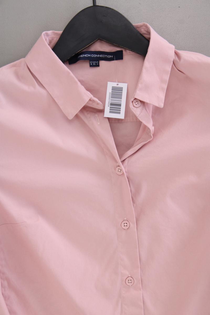 French Connection Langarmbluse Gr. XS rosa aus Baumwolle