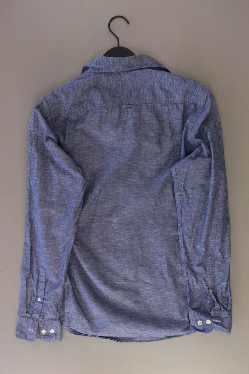 NN.07 Langarmhemd für Herren Gr. M blau aus Baumwolle