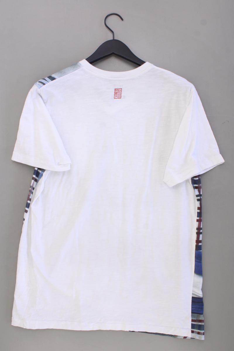 Uniqlo Printshirt für Herren Gr. XL Kurzarm weiß