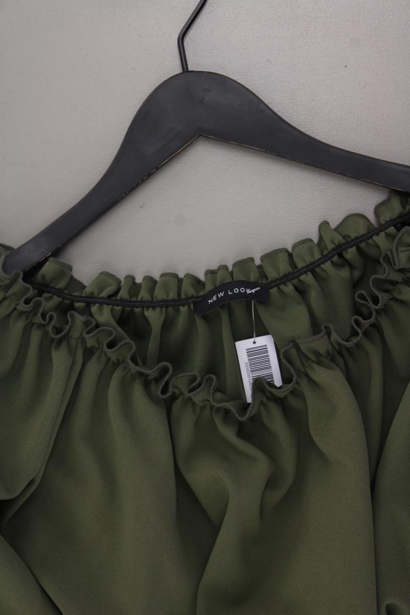 New Look Cropped Bluse Gr. 40 neuwertig 3/4 Ärmel mit Carmen-Ausschnitt olivgrün