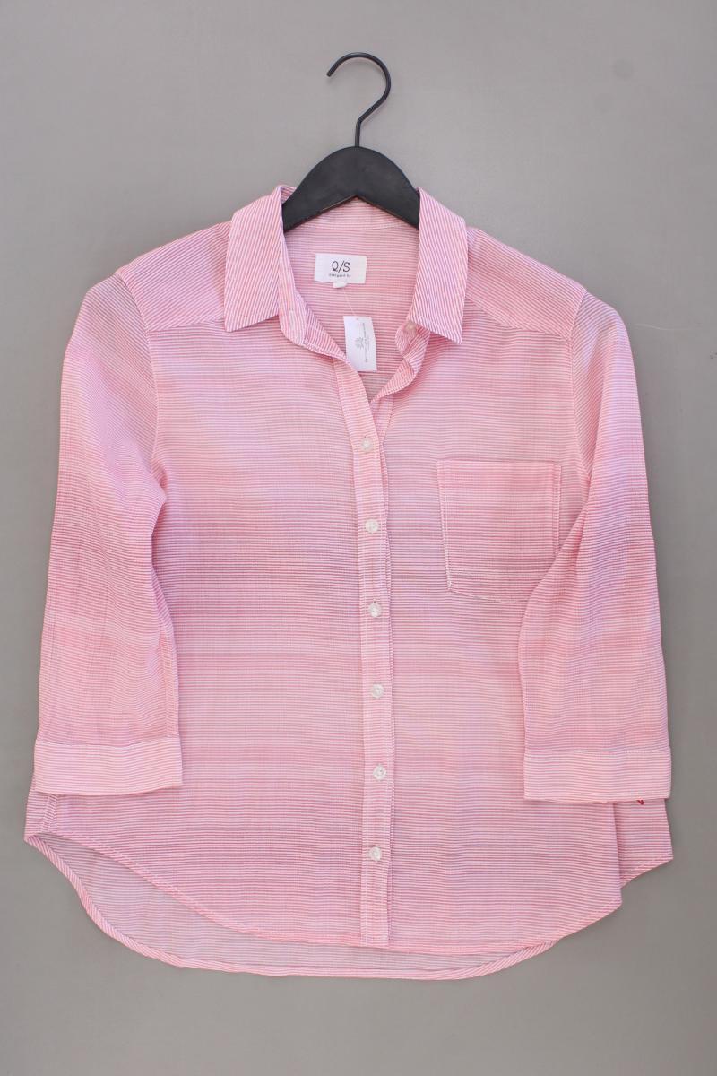 QS by s.Oliver Classic Bluse Gr. 40 gestreift 3/4 Ärmel rot aus Baumwolle