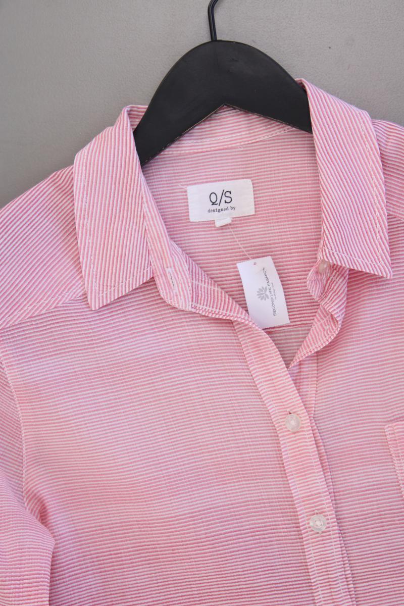 QS by s.Oliver Classic Bluse Gr. 40 gestreift 3/4 Ärmel rot aus Baumwolle