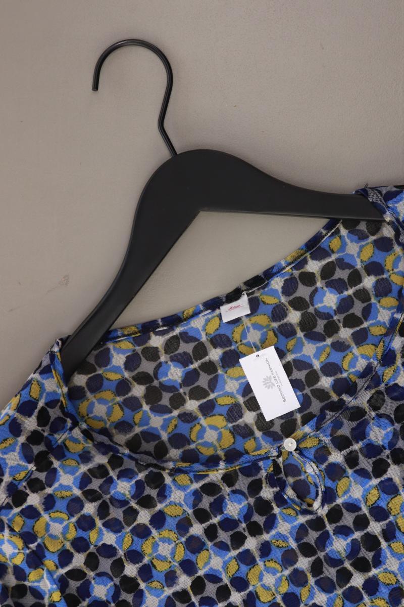 s.Oliver Langarmbluse Gr. 38 blau aus Polyester