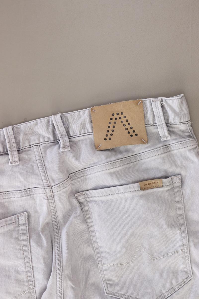 Alberto Five-Pocket-Hose für Herren Gr. W33/L32 grau aus Baumwolle