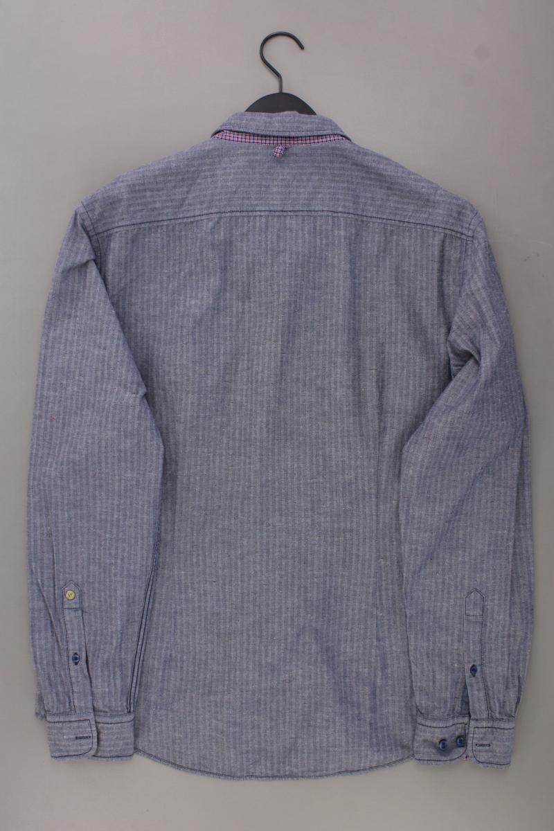 Lucky de Luca Langarmhemd für Herren Gr. XL blau aus Baumwolle