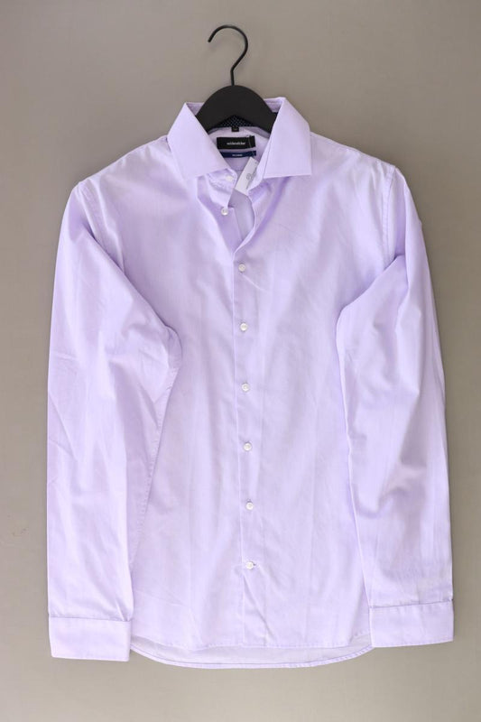 Seidensticker Langarmhemd für Herren Gr. M lila aus Baumwolle