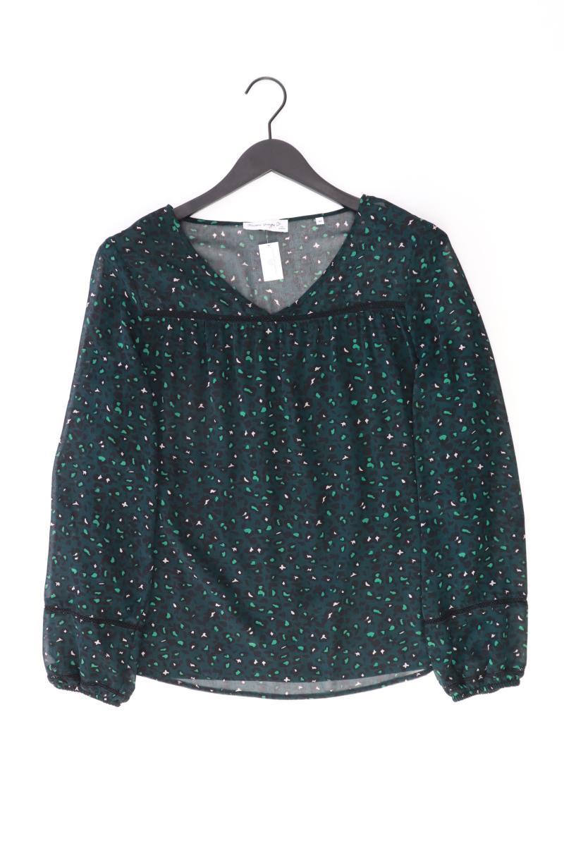 Bonita Chiffonbluse Gr. 40 mit Tierdruck Langarm grün aus Polyester