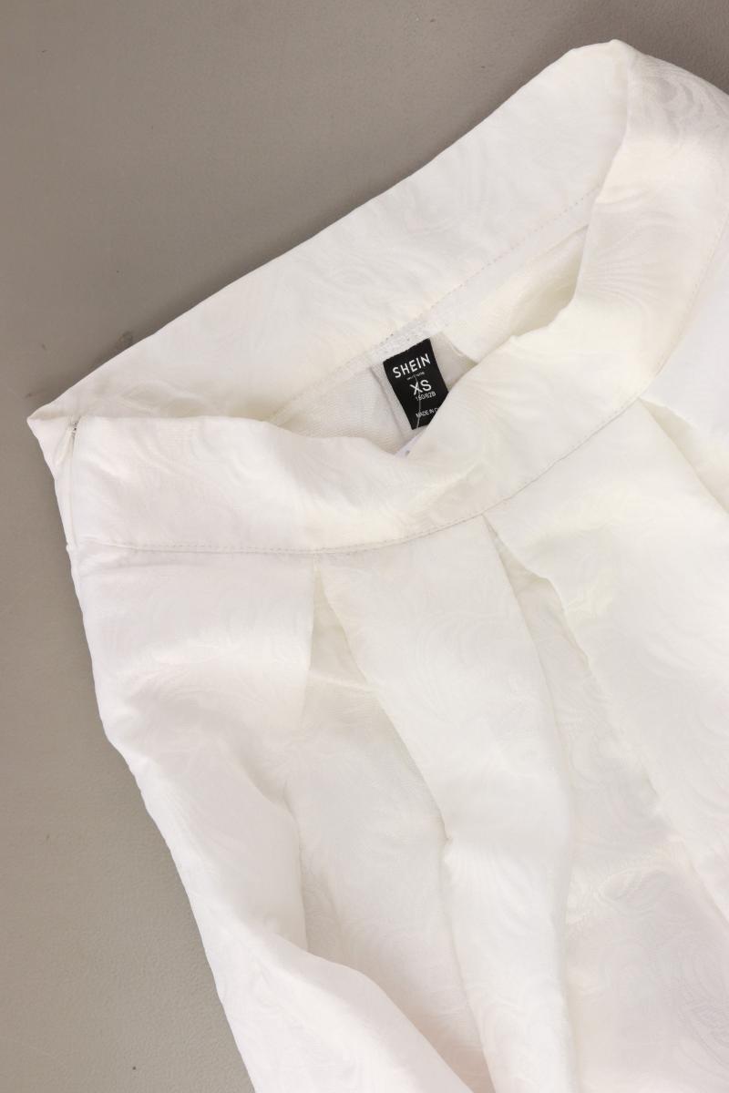 Shein Maxirock Gr. XS mit Blumenmuster weiß aus Polyester