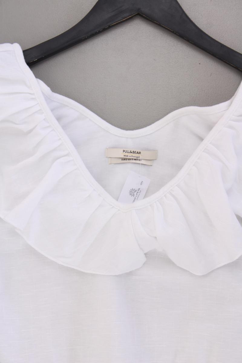Pull&Bear Kurzarmbluse Gr. S weiß