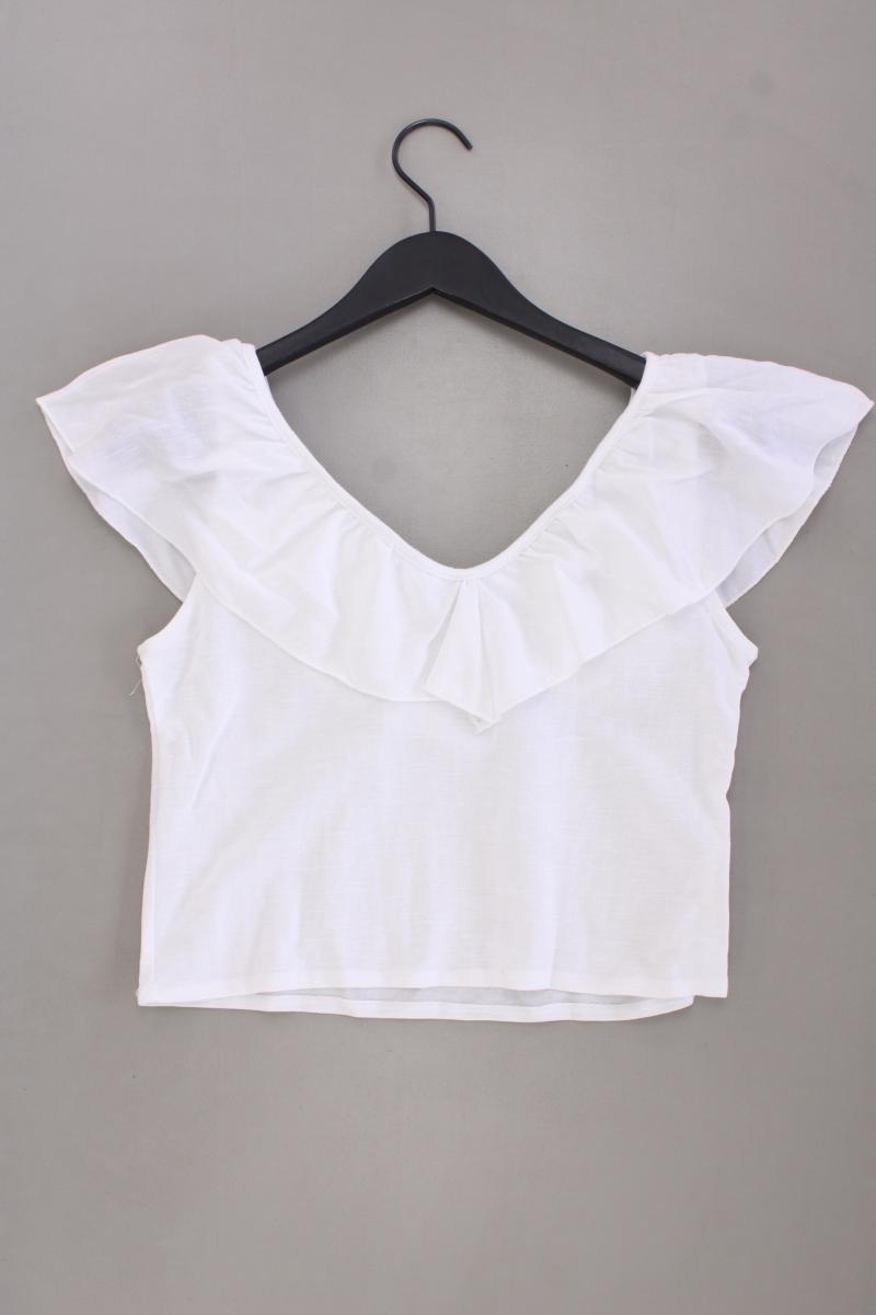 Pull&Bear Kurzarmbluse Gr. S weiß