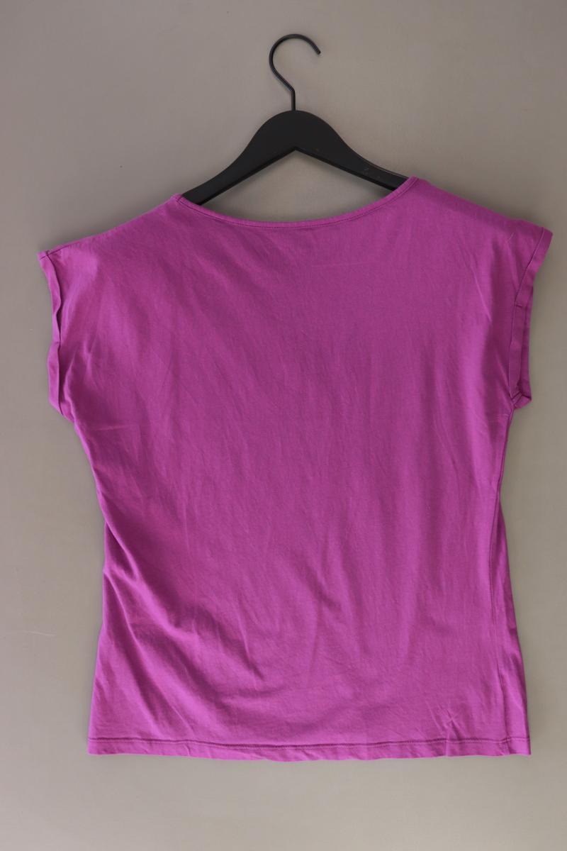 Printshirt Gr. M Kurzarm lila aus Baumwolle