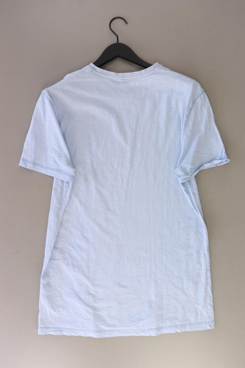 Tom Tailor Printshirt für Herren Gr. XXL Kurzarm blau aus Baumwolle