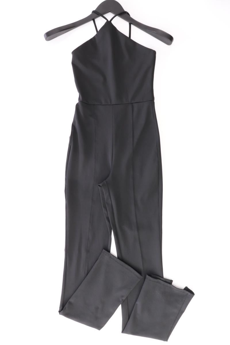 Bershka Langer Jumpsuit Gr. XS schwarz aus Polyester