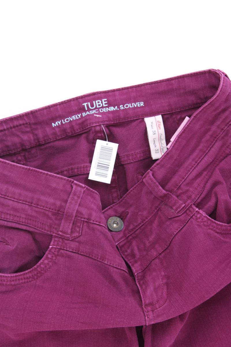 s.Oliver Skinny Jeans Gr. 38/L32 lila aus Baumwolle
