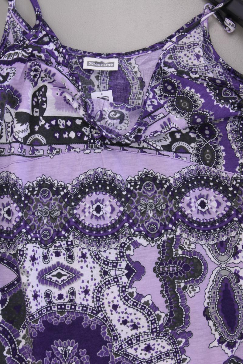 Street One Spaghetti-Top Gr. 38 mit Paisleymuster lila aus Polyester