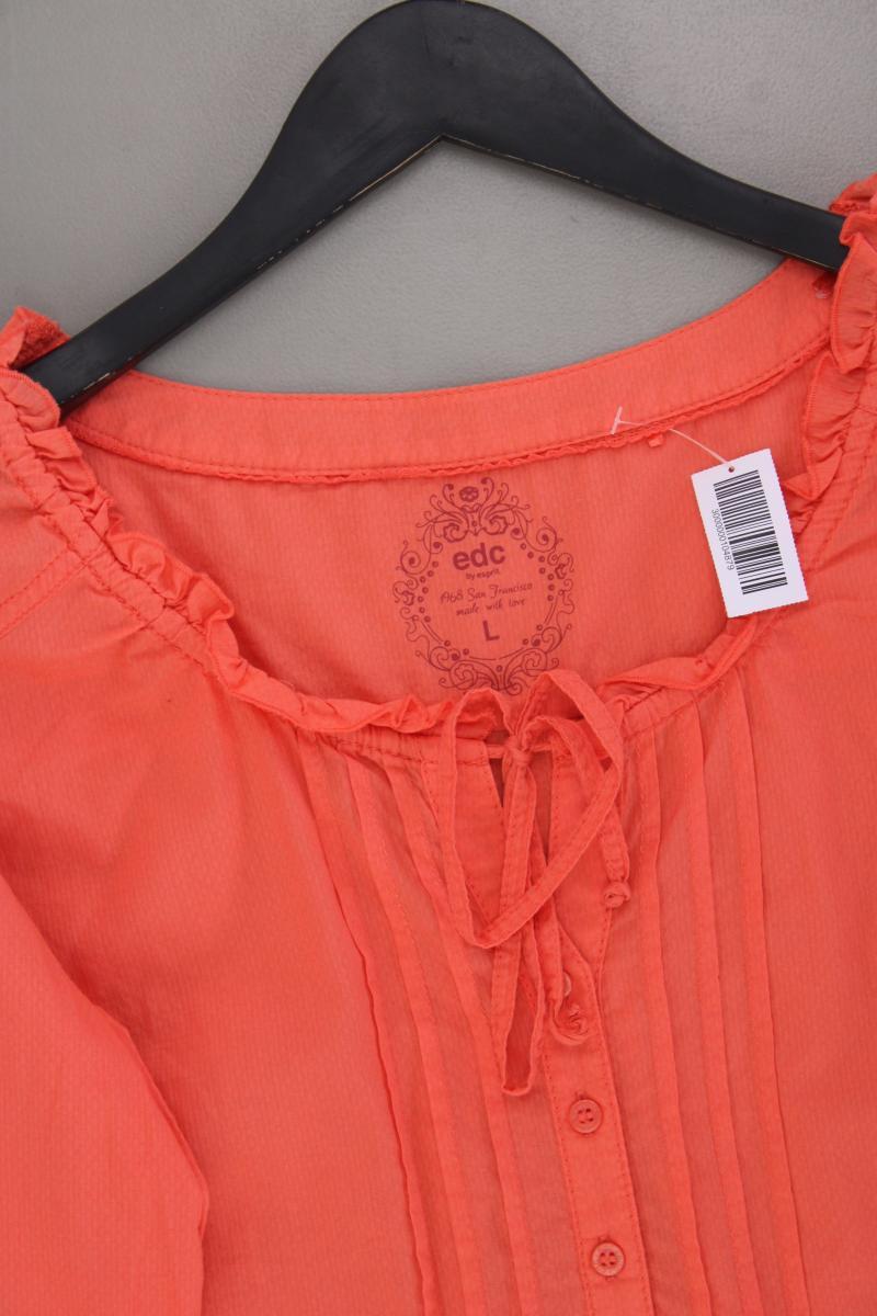 edc by Esprit Langarmbluse Gr. L orange aus Baumwolle