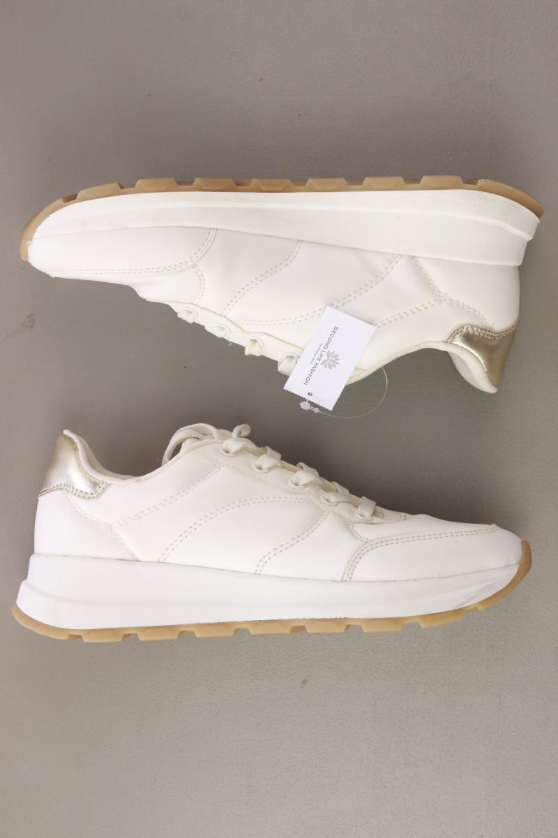 H&M Sneakers Gr. 35 weiß aus Kunstleder