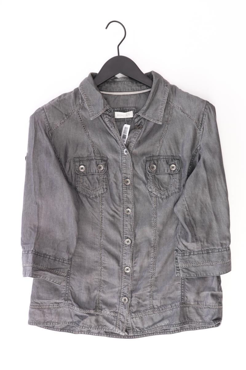 Bonita Regular Bluse Gr. 38 3/4 Ärmel grau aus Lyocell