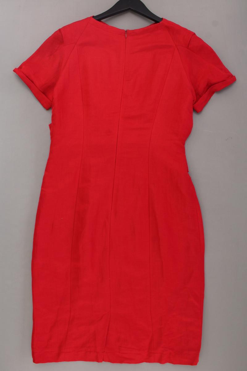 Blacky Dress Bleistiftkleid Gr. 38 Kurzarm rot aus Leinen