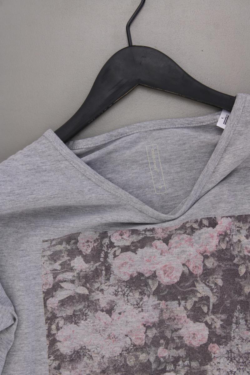 Cross Jeans Printshirt Gr. M Kurzarm grau aus Polyester