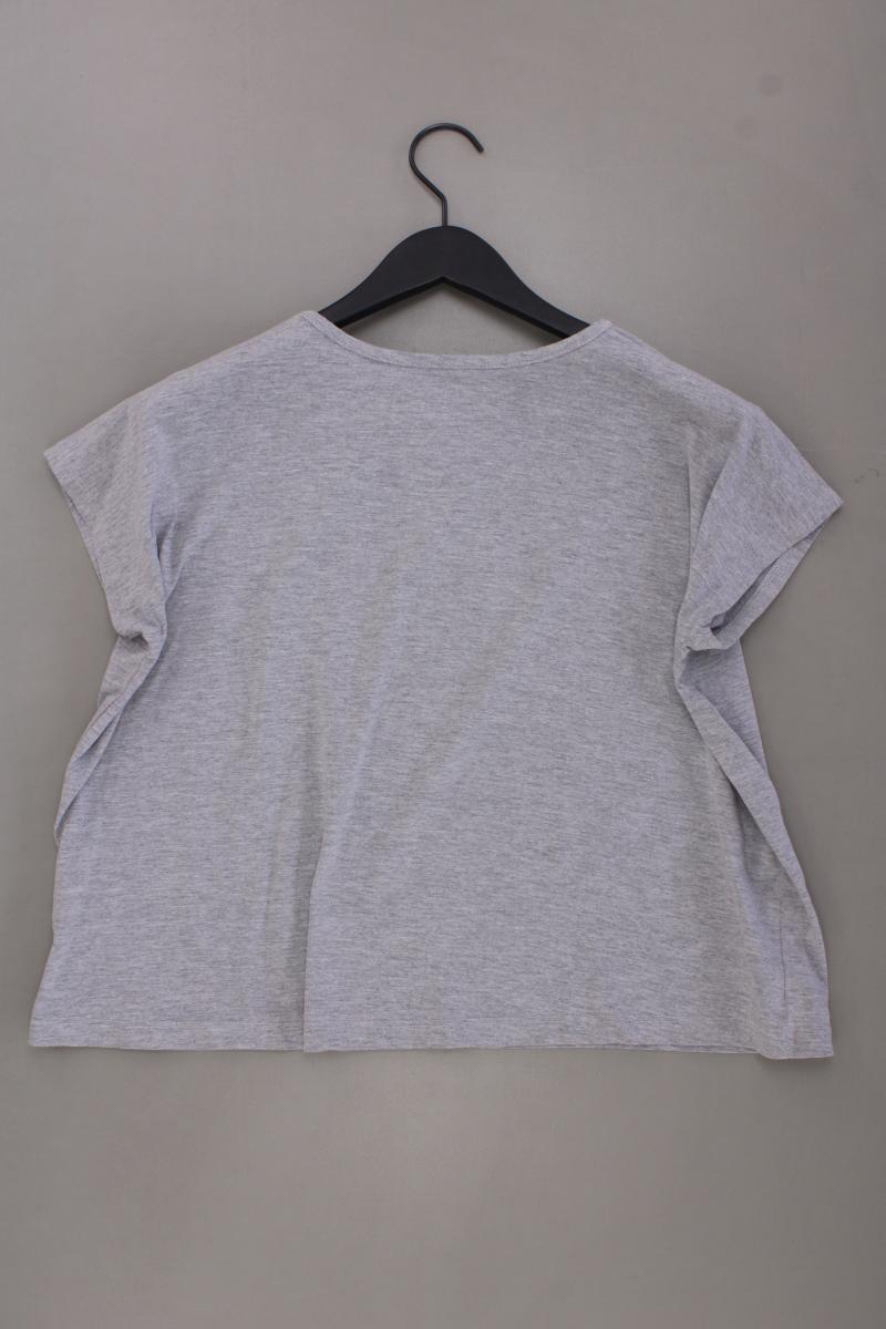 Cross Jeans Printshirt Gr. M Kurzarm grau aus Polyester